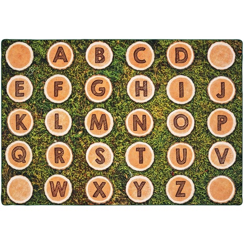 Carpets for Kids Alphabet Tree Rounds Seating Rug - 72" (1828.80 mm) Length x 108" (2743.20 mm) Width - Rectangle - Yarn