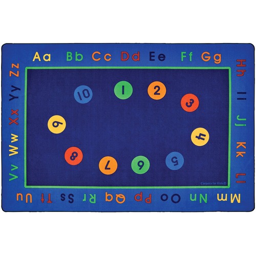 Carpets for Kids Basic Concepts Literacy Rug - 72" (1828.80 mm) Length x 108" (2743.20 mm) Width - Rectangle - Yarn