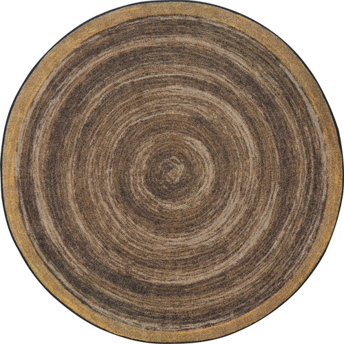 Joy Feeling Natural Carpet - Area Rug - 91" (2311.40 mm) Diameter - Round - Walnut - Nylon, Yarn, Fiber