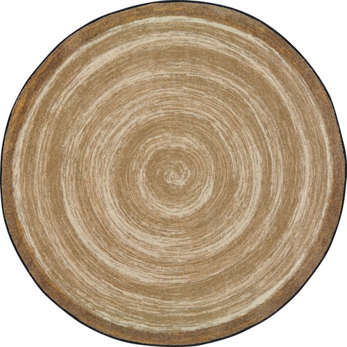 Joy Feeling Natural Carpet - Area Rug - 91" (2311.40 mm) Diameter - Round - Sand - Nylon, Yarn, Fiber