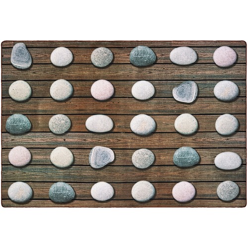 Carpets for Kids Stones Seating Rug - 96" (2438.40 mm) Length x 12 ft (3657.60 mm) Width - Rectangle - Yarn - Rugs - CPT60418