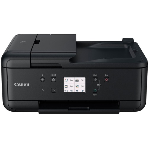 Canon PIXMA TR7620 Wireless Inkjet Multifunction Printer - Color - Copier/Fax/Printer/Scanner - 4800 x 1200 dpi Print - Automatic Duplex Print - 200 sheets Input - Color Flatbed Scanner - 1200 dpi Optical Scan - Color Fax - Wireless LAN - Mopria, Wireless