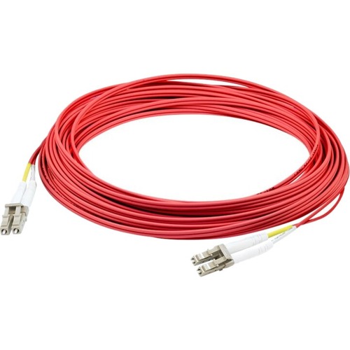 AddOn 7m LC (Male) to LC (Male) Red OM2 Duplex Plenum-Rated Fiber Patch Cable - 23 ft Fiber Optic Network Cable for Transceiver, Network Device - First End: 2 x LC Network - Male - Second End: 2 x LC Network - Male - 10 Gbit/s - Patch Cable - Plenum - 50/