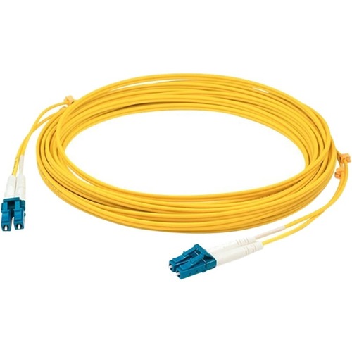 AddOn 7m LC (Male) to LC (Male) Yellow OM2 Duplex Plenum-Rated Fiber Patch Cable - 23 ft Fiber Optic Network Cable for Transceiver, Network Device - First End: 2 x LC Network - Male - Second End: 2 x LC Network - Male - 10 Gbit/s - Patch Cable - Plenum - 