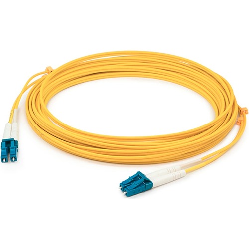 AddOn 1m LC (Male) to LC (Male) Yellow OM1 Duplex Plenum-Rated Fiber Patch Cable - 3.3 ft Fiber Optic Network Cable for Transceiver, Network Device - First End: 2 x LC Network - Male - Second End: 2 x LC Network - Male - 10 Gbit/s - Patch Cable - Plenum -