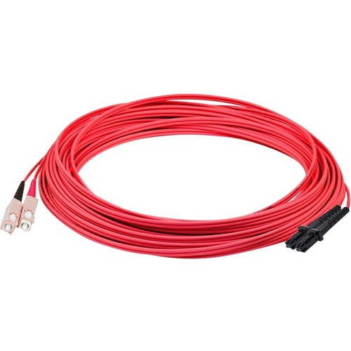 AddOn 1m MT-RJ (Male) to SC (Male) Red OM1 Duplex Fiber OFNR (Riser-Rated) Patch Cable - 3.3 ft Fiber Optic Network Cable for Transceiver, Network Device - First End: 1 x MT-RJ Network - Male - Second End: 2 x SC Network - Male - 10 Gbit/s - Patch Cable -
