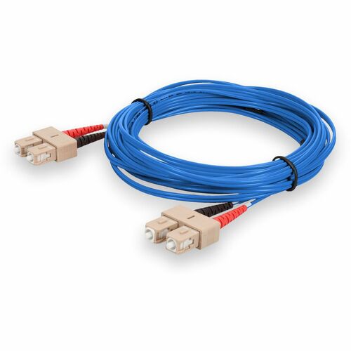 AddOn 10m SC (Male) to SC (Male) Blue OM1 Duplex PVC Fiber Patch Cable - 32.8 ft Fiber Optic Network Cable for Patch Panel, Hub, Switch, Media Converter, Router, Transceiver, Network Device - First End: 2 x SC Network - Male - Second End: 2 x SC Network -