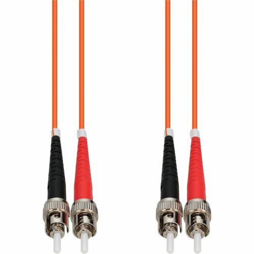 AddOn 20m ST (Male) to ST (Male) Orange OM3 Duplex Plenum-Rated Fiber Patch Cable - 65.6 ft Fiber Optic Network Cable for Transceiver, Network Device - First End: 2 x ST Network - Male - Second End: 2 x ST Network - Male - 10 Gbit/s - Patch Cable - Plenum