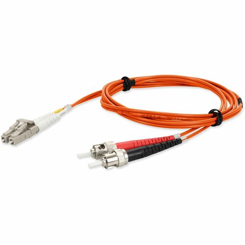 AddOn 5m LC (Male) to ST (Male) Orange OM3 Duplex Fiber OFNR (Riser-Rated) Patch Cable - 16.4 ft Fiber Optic Network Cable for Transceiver, Network Device - First End: 2 x LC Network - Male - Second End: 2 x ST Network - Male - 10 Gbit/s - Patch Cable - R