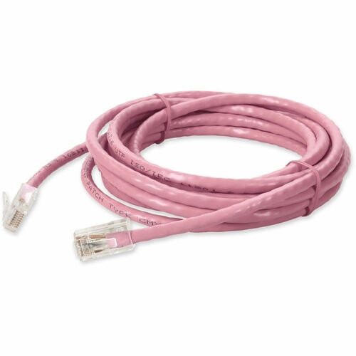 AddOn Cat.6 UTP Patch Network Cable - 7 ft Category 6 Network Cable for Patch Panel, Hub, Switch, Media Converter, Router, Network Device - First End: 1 x RJ-45 Network - Male - Second End: 1 x RJ-45 Network - Male - Patch Cable - 24 AWG - Pink - 1