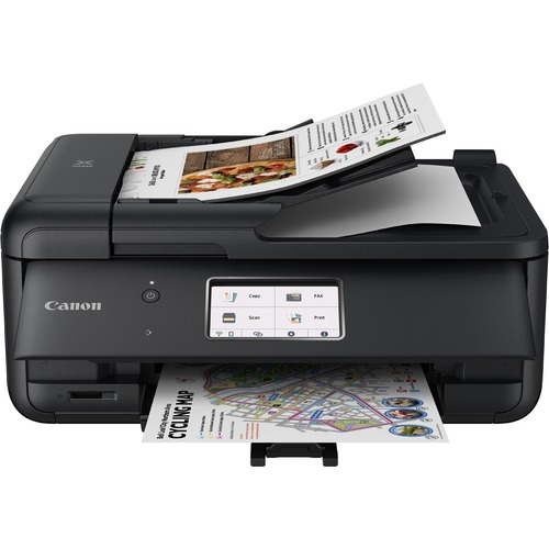 Canon PIXMA TR TR8620 Inkjet Multifunction Printer-Color-Copier/Fax/Scanner-4800x1200 dpi Print-Automatic Duplex Print-200 sheets Input-1200 dpi Optical Scan-Color Fax-Wireless LAN-Apple AirPrint-Canon PRINT App-Mopria-PictBridge - Copier/Fax/Printer/Scan