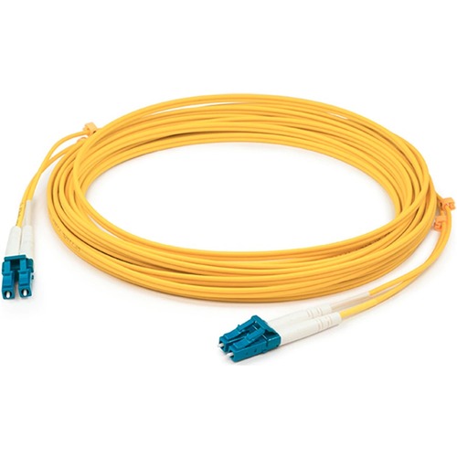 AddOn 15m LC (Male) to LC (Male) Yellow OM2 Duplex Plenum-Rated Fiber Patch Cable - 49.2 ft Fiber Optic Network Cable for Network Device - First End: 2 x LC Network - Male - Second End: 2 x LC Network - Male - 10 Gbit/s - Patch Cable - Plenum - 50/125 &mi