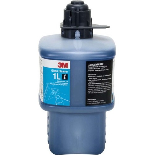 3M 1L Glass Cleaner Concentrate, 2 Liters - Ready-To-Use/Concentrate - 67.6 fl oz (2.1 quart) - Fresh Scent - 1 Each - Non Ammoniated, Non-streaking