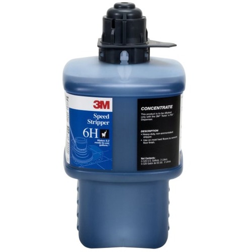 3M 6H Speed Stripper Concentrate, 2 Liters - Concentrate - 67.6 fl oz (2.1 quart) - Mild Scent - 1 Each - Fast Acting, Low Foaming, Non Ammoniated, Unscented - Blue