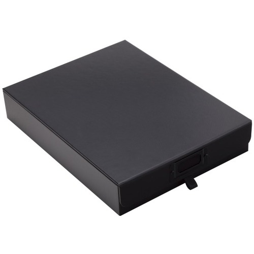 Realspace® Standard-Duty Document Storage Box, 12" x 2-1/4" x 9-1/4" , Black - x 9.3" Width x 2.3" Height - Media Size Supported: Letter 8.50" x 11" , Legal 8.50" x 14" - Standard Duty - Paperboard, Paper - Black - For Document - 1 Each