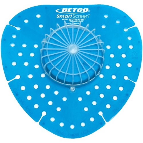 Betco SmartSCREEN Urinal Screens, Ocean Breeze, Pack Of 12 - Deodorizer, Odor Neutralizer - 12 / Pack - Blue