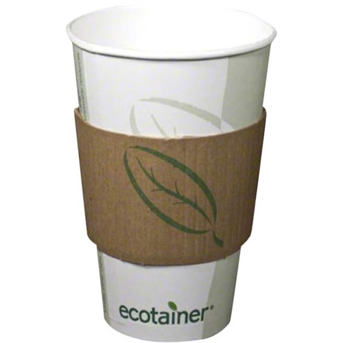 Bunzl Java Jacket Sleeves For 10/12/16/20 Oz Hot Beverage Cups, Kraft, Case Of 1,200 - 1200 / Case - Brown - Paper