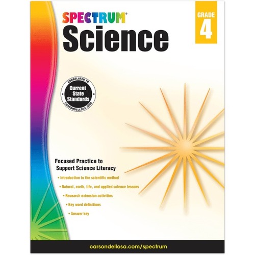 Carson Dellosa Education Spectrum Science Workbook, Grade 4 Printed Book - 144 Pages - Carson-Dellosa Publication - Book - Grade 4