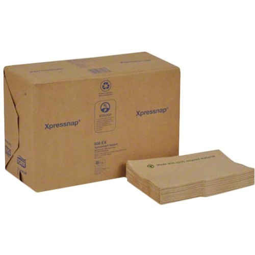 TORK Xpress Table Napkin - 1 Ply - Interfolded - Brown - Pulp Paper - 6000 / Pack