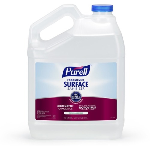 PURELL® Food Service Surface Sanitizer Refill, Fragrance Free, 1 Gallon - Ready-To-Use - 128 fl oz (4 quart) - Chemical-free, Rinse-free, Fragrance-free, Fume-free, Refillable, Unscented - 1 Each