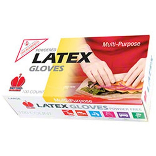 Goldmax Work Gloves - Large Size - Natural - Rip Resistant, Tear Resistant - For Food Service, Medical, General Purpose - 100 / Pack