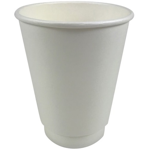 Hotel Emporium Generic Paper Cups Disposable Hot Cups With Lids, Individually Wrapped, 12 Oz, White, Case Of 500 - 1 / Carton - White - Paper - Hot Drink