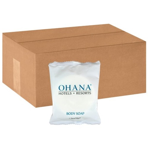 Hotel Emporium Ohana Bath Soap, 50 Grams, Carton Of 300 - 1.76 oz - Body - 300 / Carton