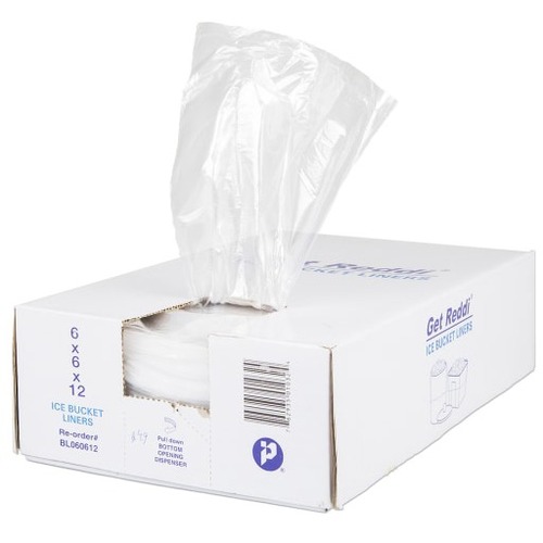 Inteplast Storage Bag - 6" Width x 12" Depth - 0.50 mil (13 Micron) Thickness - Low Density - Natural - Linear Low-Density Polyethylene (LLDPE) - 1000/Pack - Ice