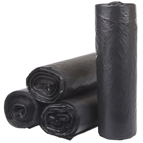 Inteplast HDPE Can Liners, 16 Microns, 33" x 40" , Black, Pack Of 250 Liners - 33 gal Capacity - 40" Width - 0.63 mil (16 Micron) Thickness - High Density - Black - High-density Polyethylene (HDPE) - 250/Pack - Kitchen, Breakroom