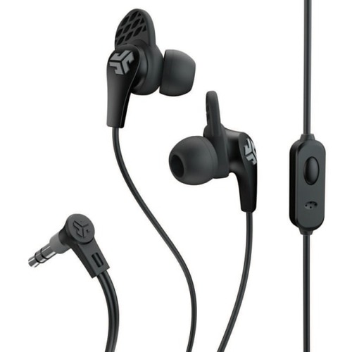 Mach Speed JBuds Pro Signature Earbuds, Titanium - Stereo - Wired - Earbud - Binaural - In-ear - 4 ft Cable - Black