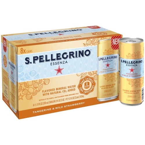 SanPellegrino Flavored Water - Ready-to-Drink - 11.15 fl oz (330 mL) - 8 / Pack / Can