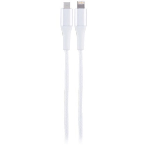 Atvia® USB Type-C To Lightning Cable, 6', White, 45848 - 6 ft Lightning/USB-C Data Transfer Cable for iPad, iPhone, Magic Keyboard, Magic Trackpad 2, Apple TV - First End: Lightning - Second End: USB Type C - 480 Mbit/s - MFI - White - 1