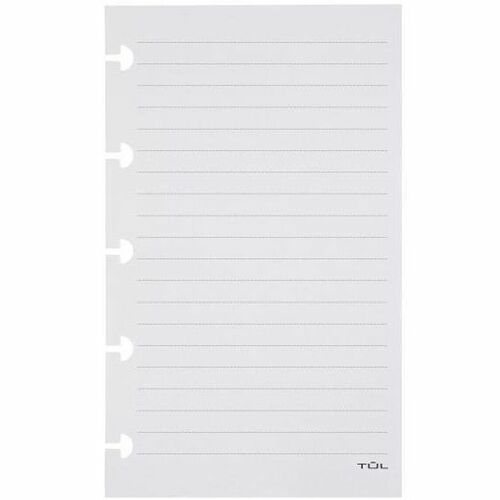 TUL® Discbound Notebook Refill Pages, Assorted Ruling, Mini Size, 60 Sheets, White - 60 Sheets - 120 Pages - Disc - Narrow Ruled, Dotted, Quad Ruled - 5 Hole(s) - 5" x 3" - White Paper - Assorted Cover - Smooth, Bleed Resistant, Hole-punched - 60 Pack