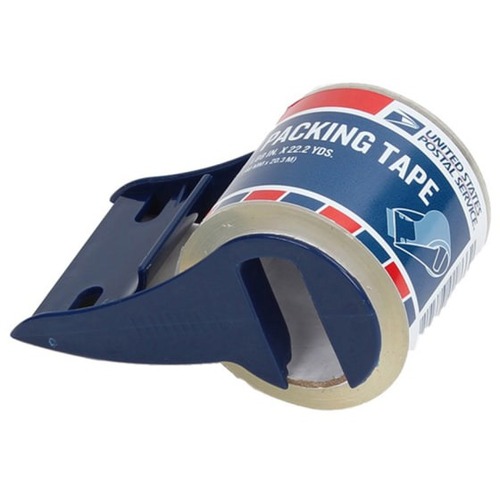 Pratt United States Post Office Shipping Tape With Dispenser, 1.88" x 22 Yd., Clear - 22 yd Length x 1.88" Width - 2 mil Thickness - Acrylic - Dispenser Included - Handheld Dispenser - 1 Each - Clear