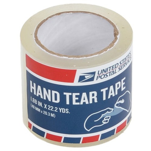 Pratt United States Post Office Shipping Tape, 1.88" x 22 Yd., Clear - 22 yd Length x 1.88" Width - 2 mil Thickness - Acrylic - 1 Each - Clear