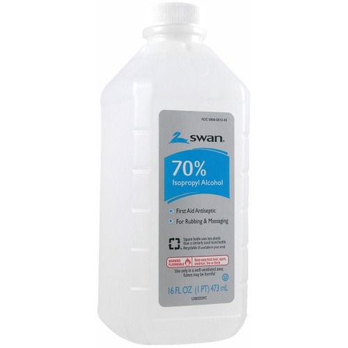 Swan Swan 70% Rubbing Alcohol, 16 Oz - 1 x Piece(s) - 6.6" Height x 2.5" Width x 2.5" Depth - 1 Each