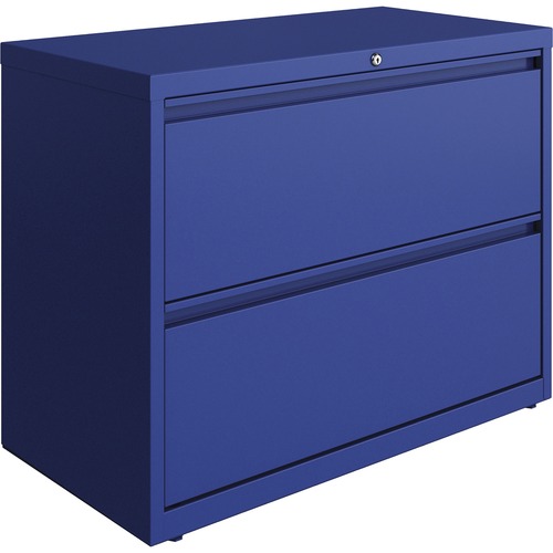 Lorell Fortress Series Lateral File - 36" x 18.6" x 28" - 2 x Drawer(s) for File - Letter, Legal, A4 - Lateral - Hanging Rail, Magnetic Label Holder, Durable, Nonporous Surface, Interlocking, Locking Bar, Ball Bearing Slide, Reinforced Base, Leveling Glid
