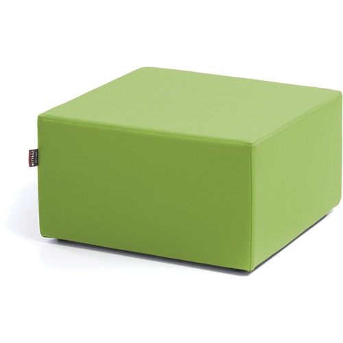 MITYBILT Juice Box - Wood Frame - Square Base - Green - Polyurethane Foam, Foam, Fabric, Vinyl - 1 Each - High Back - MYBJS242414GRN