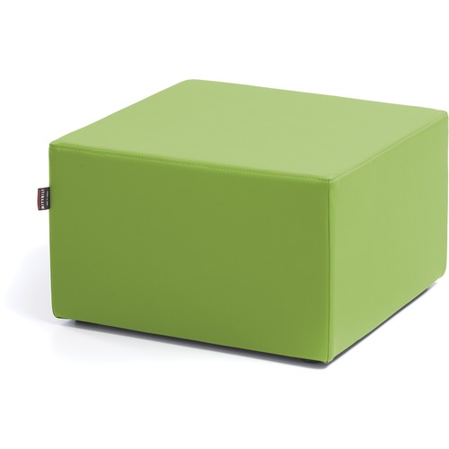 MITYBILT Juice Box - Wood Frame - Square Base - Green - Polyurethane Foam, Foam, Fabric, Vinyl - 1 Each - High Back - MYBJS242418GRN