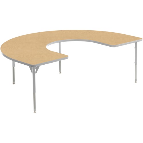 MITYBILT Aktivity IS-AT4872C Conference Table - Maple C-shaped Top - Silver Four Leg Base - 4 Legs - 72" Table Top Length x 48" Table Top Width x 1" Table Top Thickness - Assembly Required - Powder Coated - Meeting & Conference Room Tables - MYBAT4872CMPL