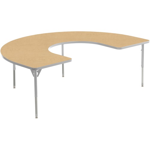 MITYBILT Aktivity IS-AT4872C.LO Conference Table - Maple C-shaped Top - Silver Four Leg Base - 4 Legs - 72" Table Top Length x 48" Table Top Width x 1" Table Top Thickness - Assembly Required - Powder Coated