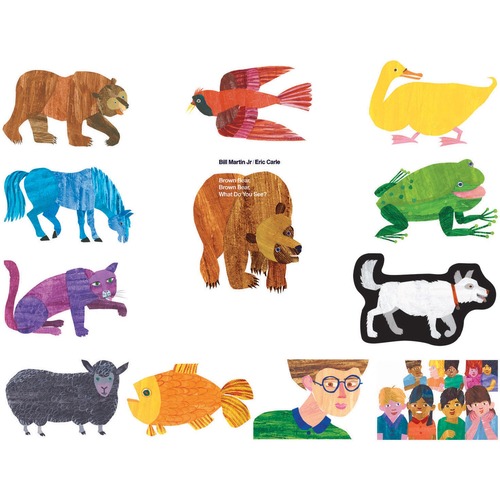 Little Folk Visuals Brown Bear, Brown Bear Felt Set - Theme/Subject: Learning - Skill Learning: Shape, Visual - 11 Pieces - 1 Set
