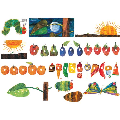 Little Folk Visuals The Very Hungry Caterpillar Felt Set - Theme/Subject: Learning - Skill Learning: Counting, Nutrition, Visual, Shape, Creativity, Story Telling - 14 Pieces Set - Creative Learning - LFV22801