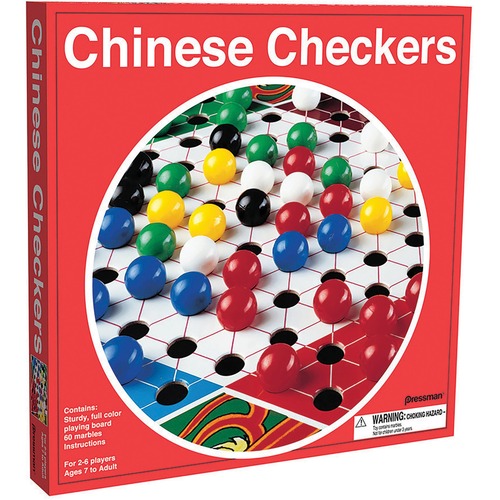 Pressman Chinese Checkers Game - Classic - 2 to 7 Players Box - Games - PSG1902