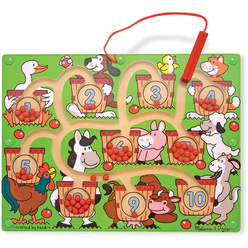 Melissa & Doug Magnetic Number Maze - Theme/Subject: Animal - Skill Learning: Counting, Number Recognition, Matching, Construction - 3+ - 1 Each