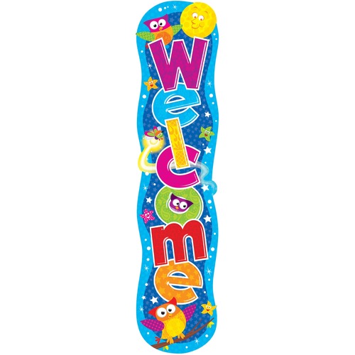 Trend Welcome Owl-Stars! Quotable Expressions Banner, 5 Feet - "Welcome" - 1 Each - Decorative Banners - TEPT25072