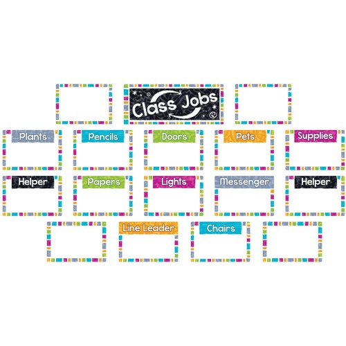 Colour Harmony Wipe-Off Class Jobs Mini Bulletin Board Set - Bulletin Board Sets - TEPT8780