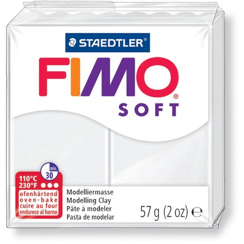Staedtler FIMO Soft Modelling Clay - Modeling - 8 Year - 1 Each - White - Modeling Clays & Accessories - STD802000
