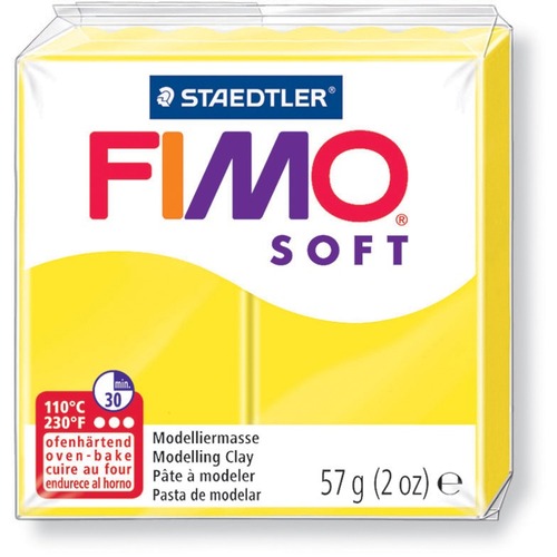 Staedtler FIMO Soft Modelling Clay - Modeling - 8 Year - 1 Each - Lemon Yellow - Modeling Clays & Accessories - STD802010