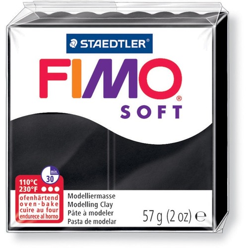 Staedtler FIMO Soft Modelling Clay - Modeling - 8 Year - 1 Each - Black